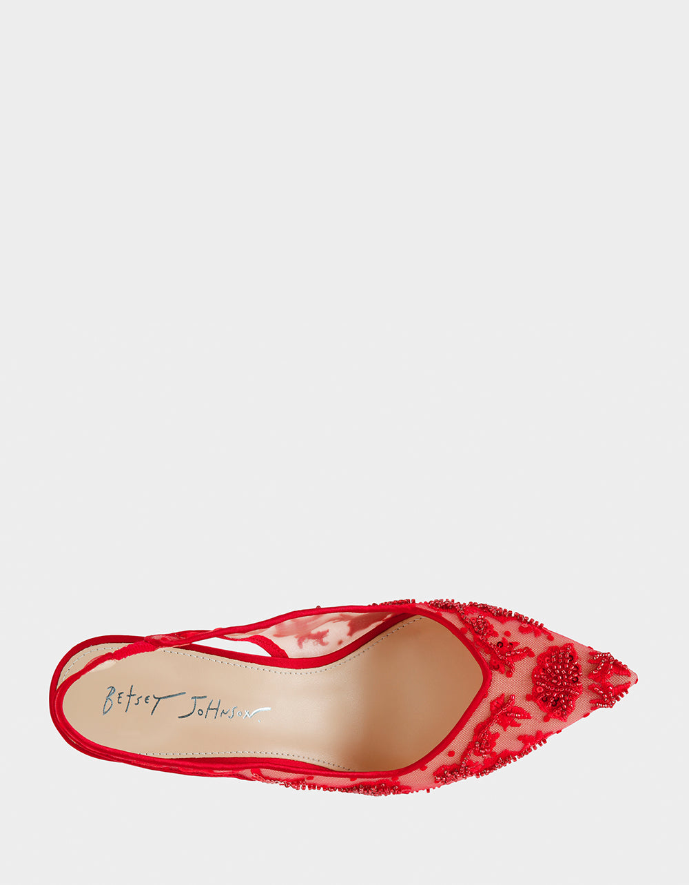 NIKKI RED Pointed Toe Slingback Heel | Betsey Johnson Best Price