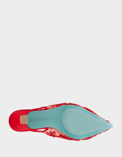 NIKKI RED Pointed Toe Slingback Heel | Betsey Johnson Best Price