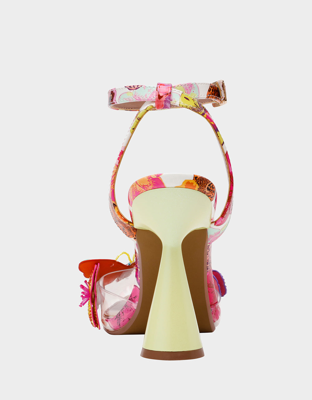 CHELSIE WHITE MULTI Women's Floral Butterfly Rhinestone Pump Heel | Betsey Johnson Discount
