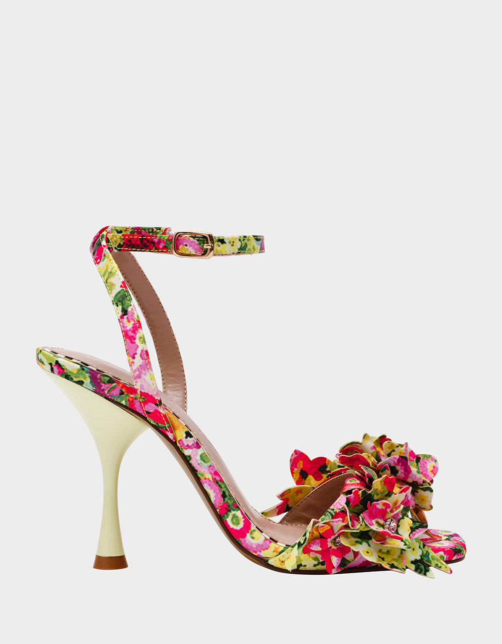 HILLEY GREEN FLORAL MULTI Women's Floral High Heel Stiletto Sandal | Betsey Johnson Everyday