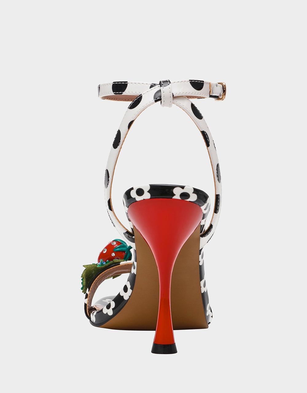 ADDISON Black/White Multi Women's Strappy Square-Toe Heel | Betsey Johnson Customer Favorite