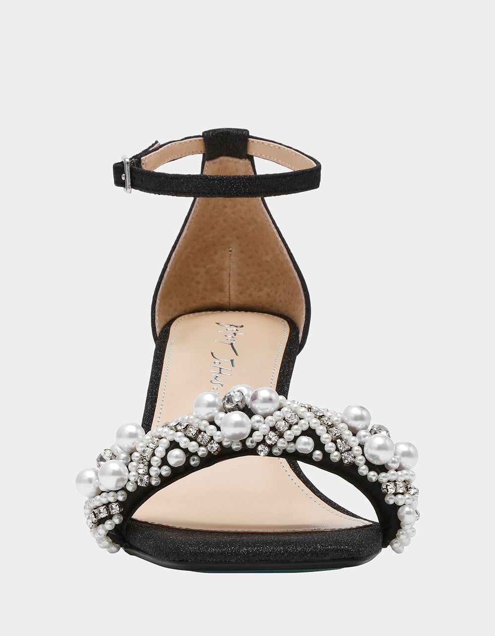 MILO BLACK Embellished Kitten Heel | Betsey Johnson Value