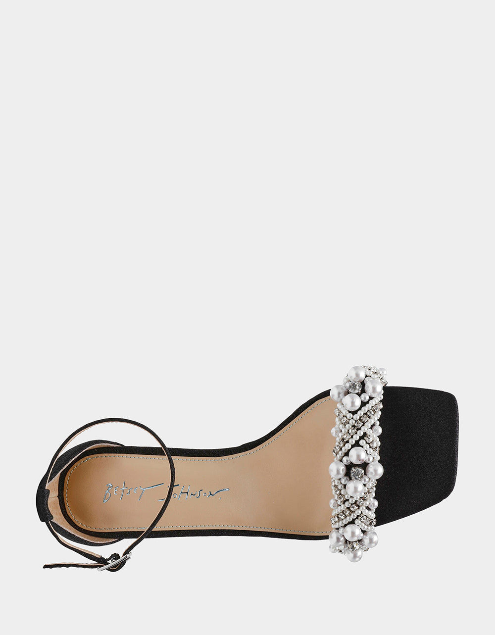 MILO BLACK Embellished Kitten Heel | Betsey Johnson Value