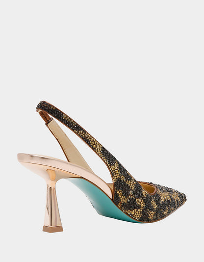 CLARK LEOPARD Slingback Women's Kitten Heel | Betsey Johnson Special Offer
