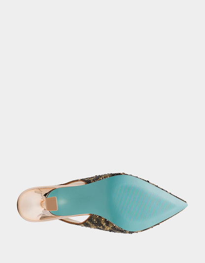 CLARK LEOPARD Slingback Women's Kitten Heel | Betsey Johnson Special Offer