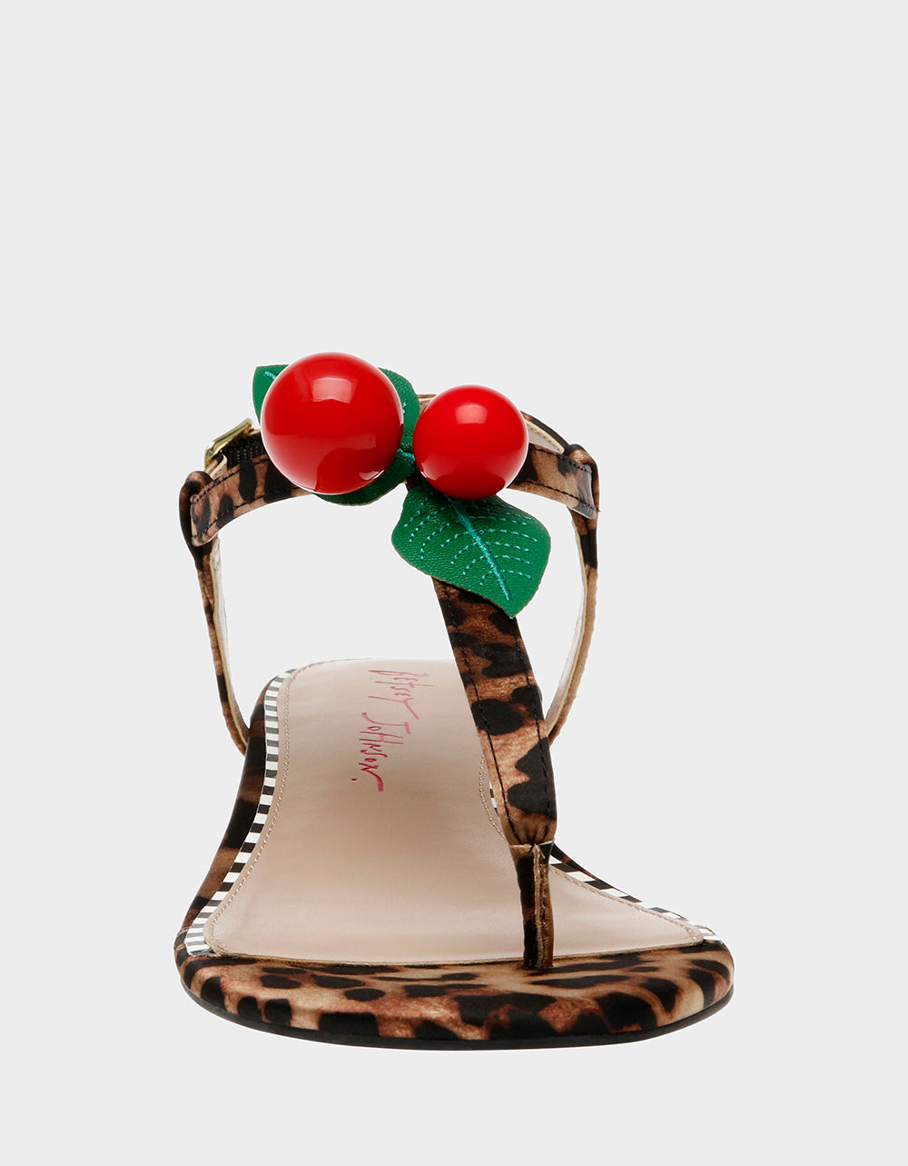 ASBURY LEOPARD Cherry Sandal | Betsey Johnson Premium