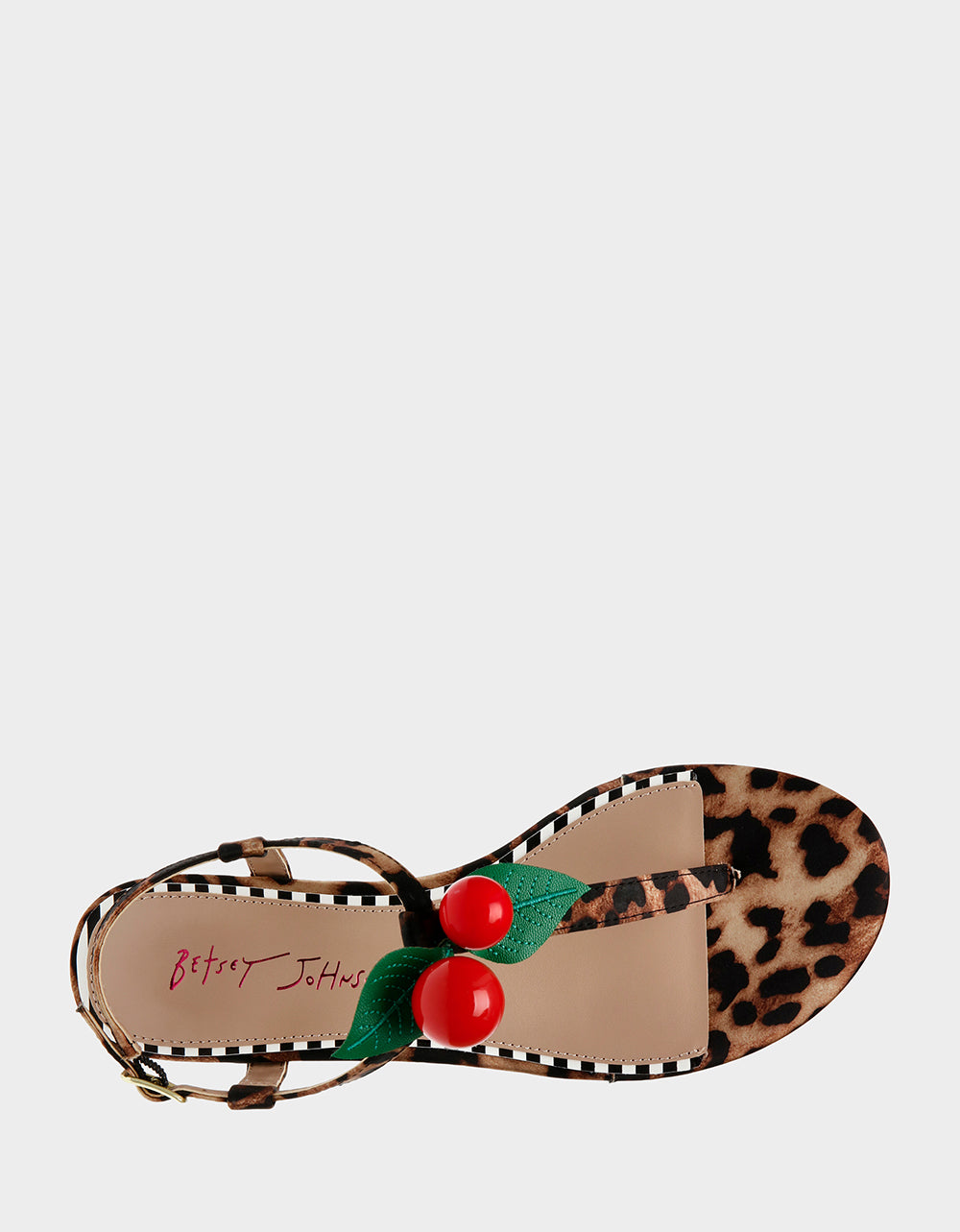 ASBURY LEOPARD Cherry Sandal | Betsey Johnson Premium