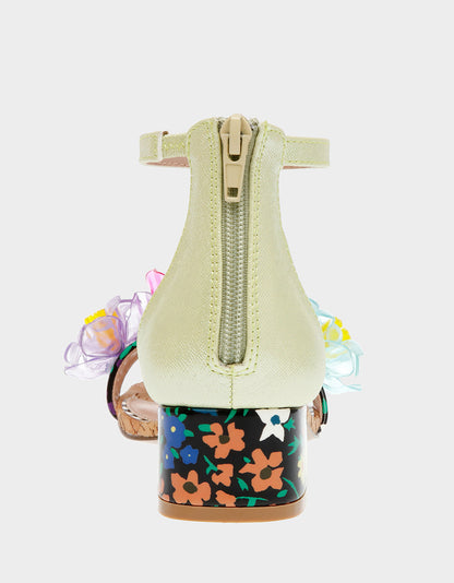 OAKLEE GREEN MULTI Floral Sandal | Betsey Johnson Popular