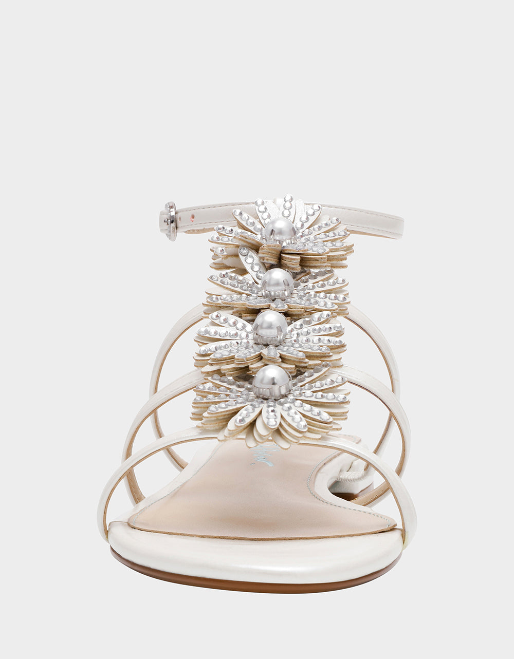 JOYCE IVORY Women's Strappy Rhinestone Embellished Sandal | Betsey Johnson Hot Sale