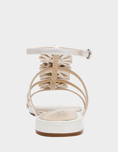 JOYCE IVORY Women's Strappy Rhinestone Embellished Sandal | Betsey Johnson Hot Sale
