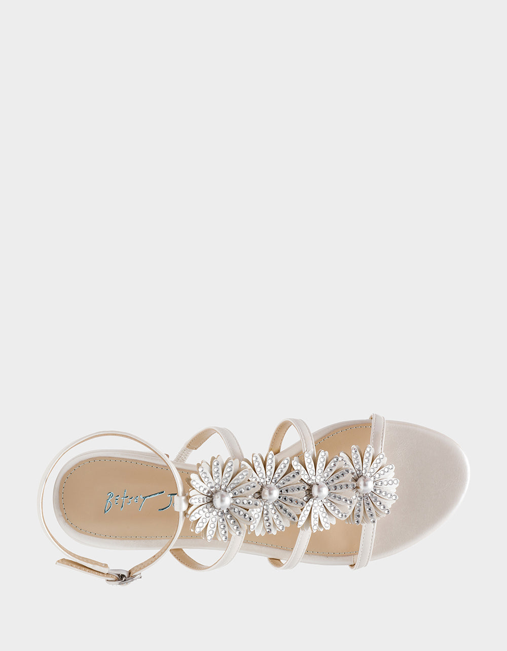 JOYCE IVORY Women's Strappy Rhinestone Embellished Sandal | Betsey Johnson Hot Sale