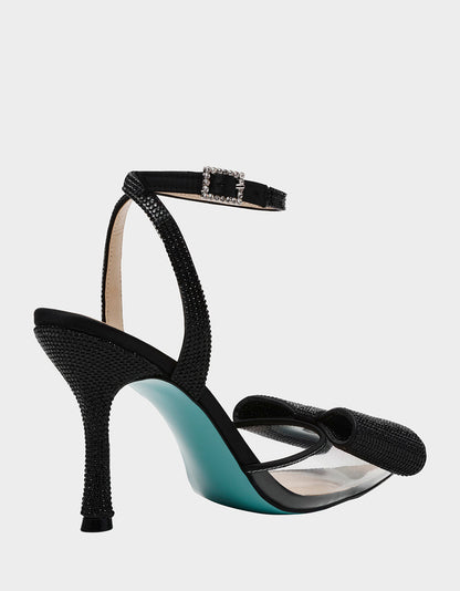 HART BLACK Bow Heels | Betsey Johnson Best Price
