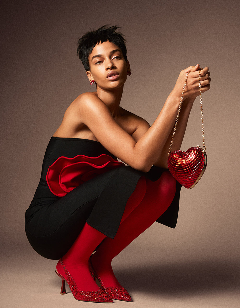 CLARK RED Slingback Kitten Heels | Betsey Johnson Essential
