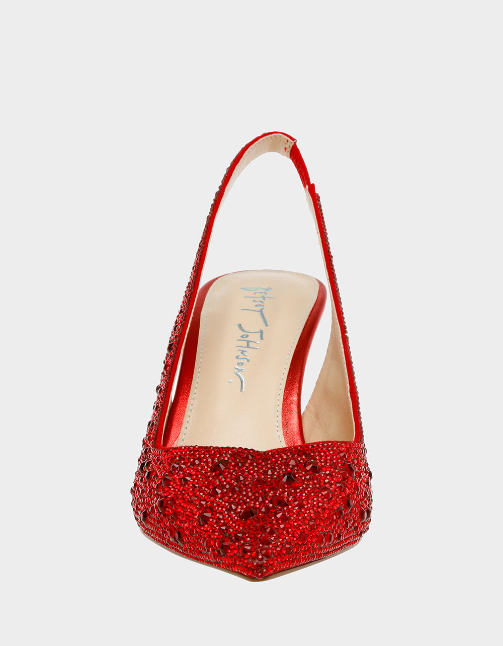 CLARK RED Slingback Kitten Heels | Betsey Johnson Essential