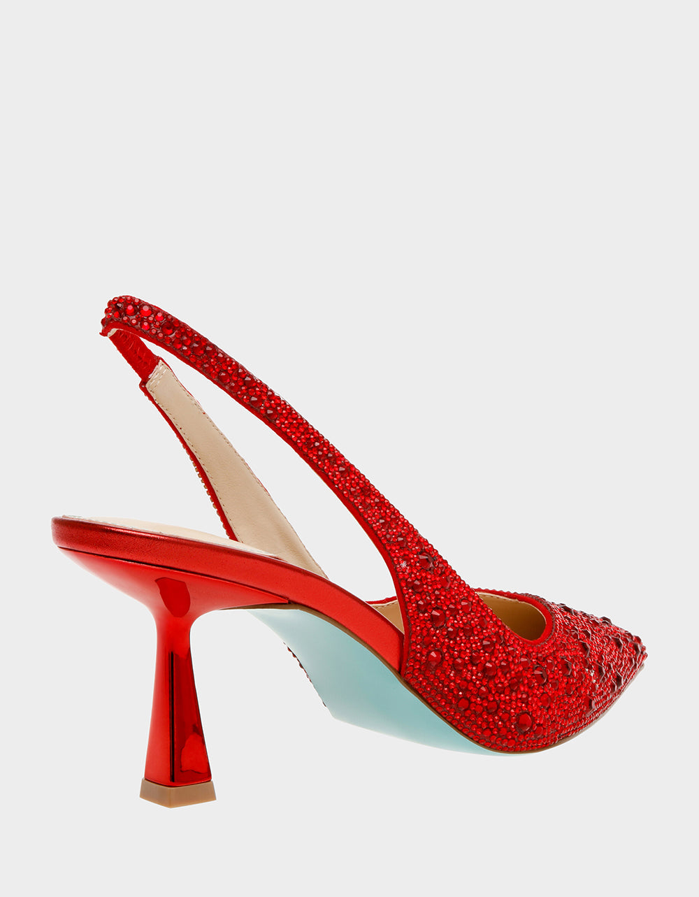 CLARK RED Slingback Kitten Heels | Betsey Johnson Essential