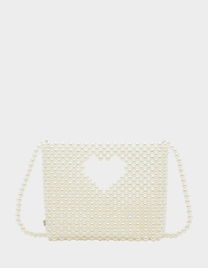 GOSSIP PEARL TOP HANDLE CROSSBODY PEARL | Betsey Johnson Exclusive