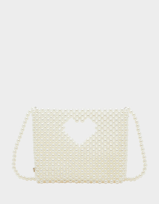 GOSSIP PEARL TOP HANDLE CROSSBODY PEARL | Betsey Johnson Exclusive