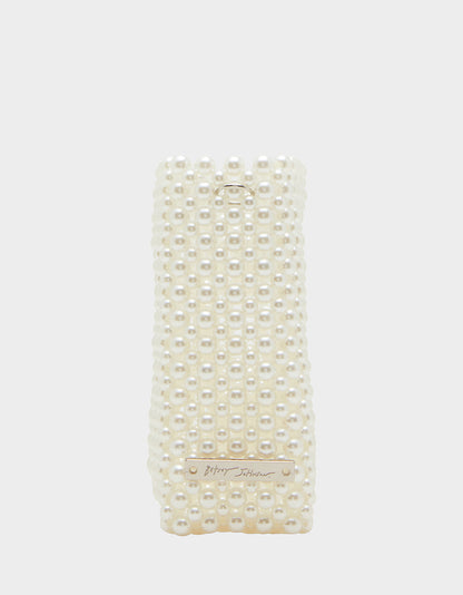 GOSSIP PEARL TOP HANDLE CROSSBODY PEARL | Betsey Johnson Exclusive